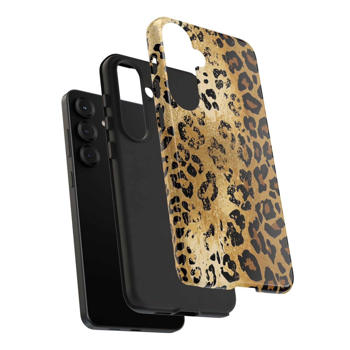 Leopard Print Tough Phone Case — Durable Protective iPhone Cover