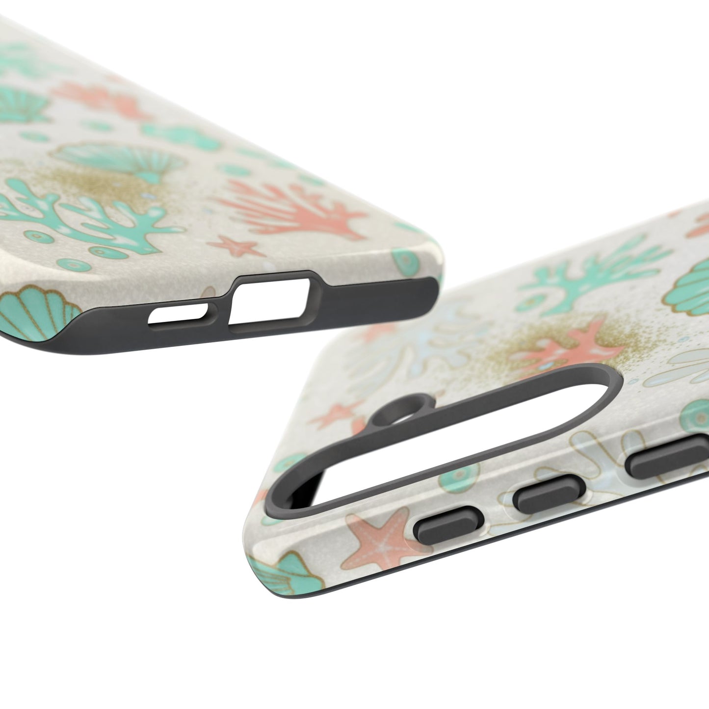 Seashell Coral Phone Case — Pastel Beach Shells Protective Tough Case