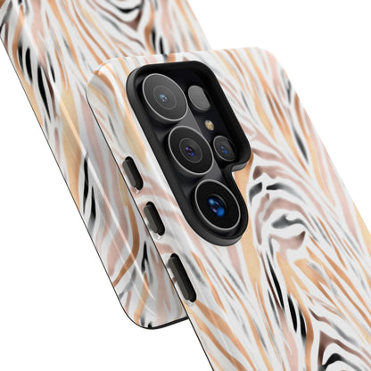 Tough Case — Neutral Watercolor Tiger Stripe Phone Case