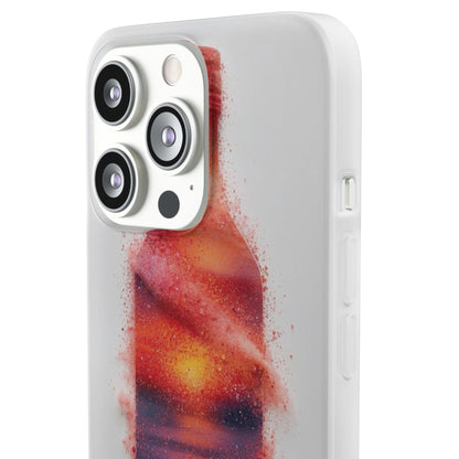 Galaxy Bottle Phone Case — Abstract Cosmic Beverage Design Flexible Case