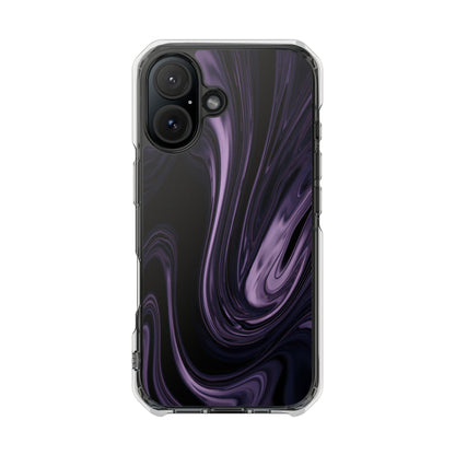 Clear Magnetic Impact Phone Case – Purple Marble Swirl