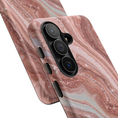 Rose Gold Marble Tough Phone Case