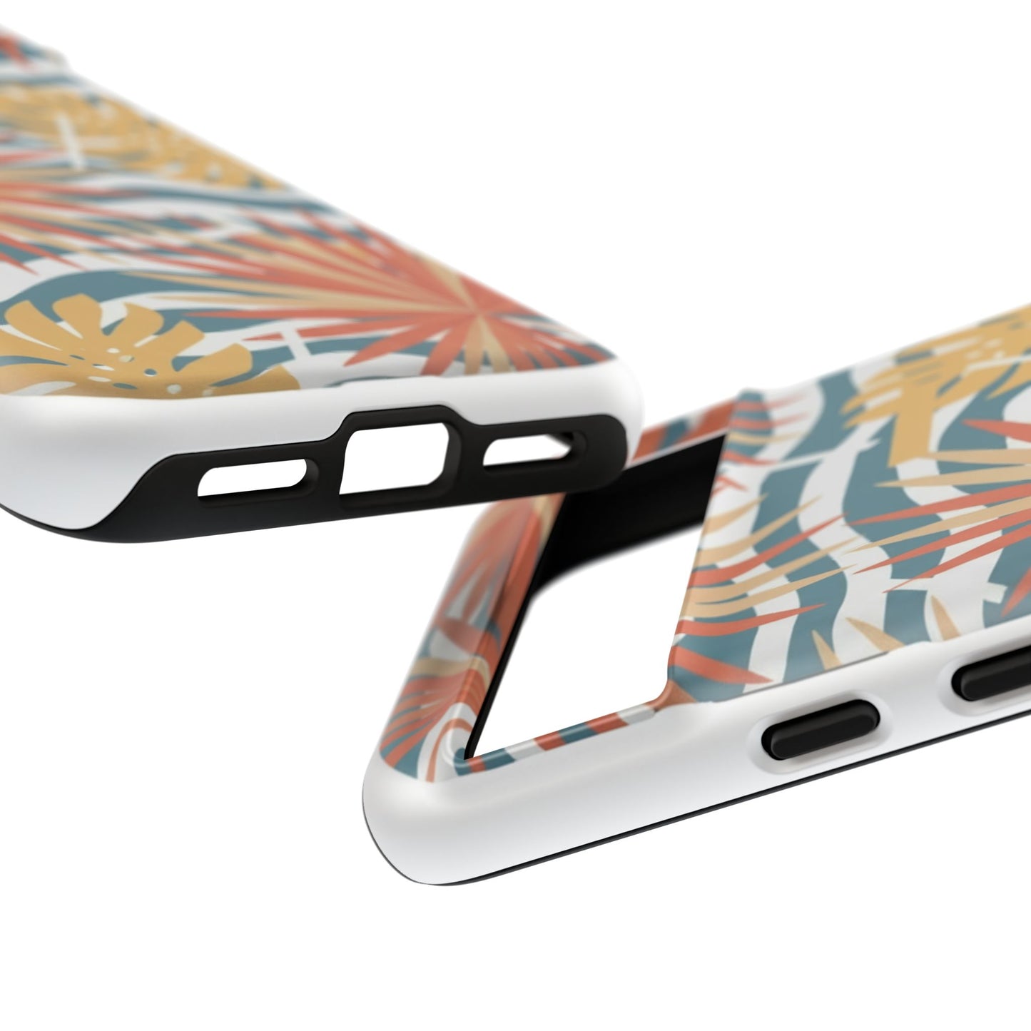 Tropical Palm Tough Phone Case – Retro Wave Floral Protective Cover