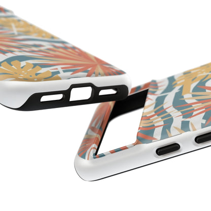 Tropical Palm Tough Phone Case – Retro Wave Floral Protective Cover