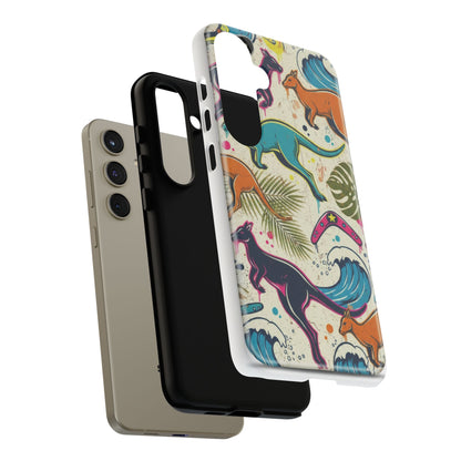Tough Cases — Colorful Surfing Kangaroo Phone Case