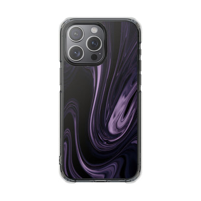 Clear Magnetic Impact Phone Case – Purple Marble Swirl
