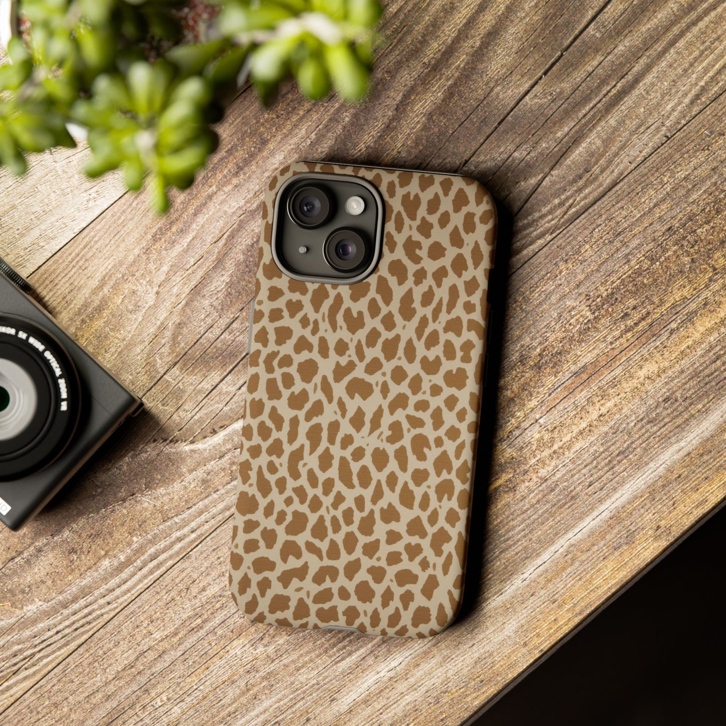 Leopard Print Tough Phone Case — Slim Protective Animal Pattern