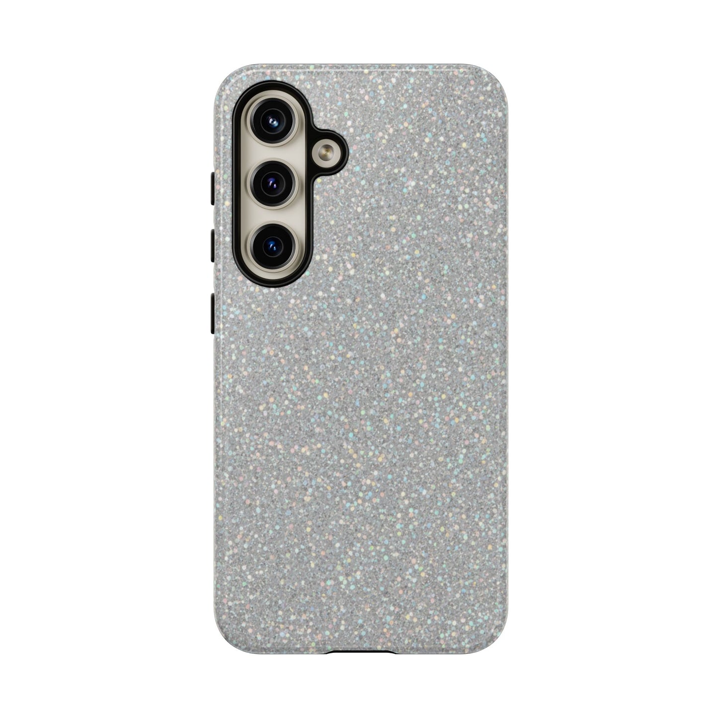 Glitter Silver Tough Phone Case — Sparkling Protective Phone Case