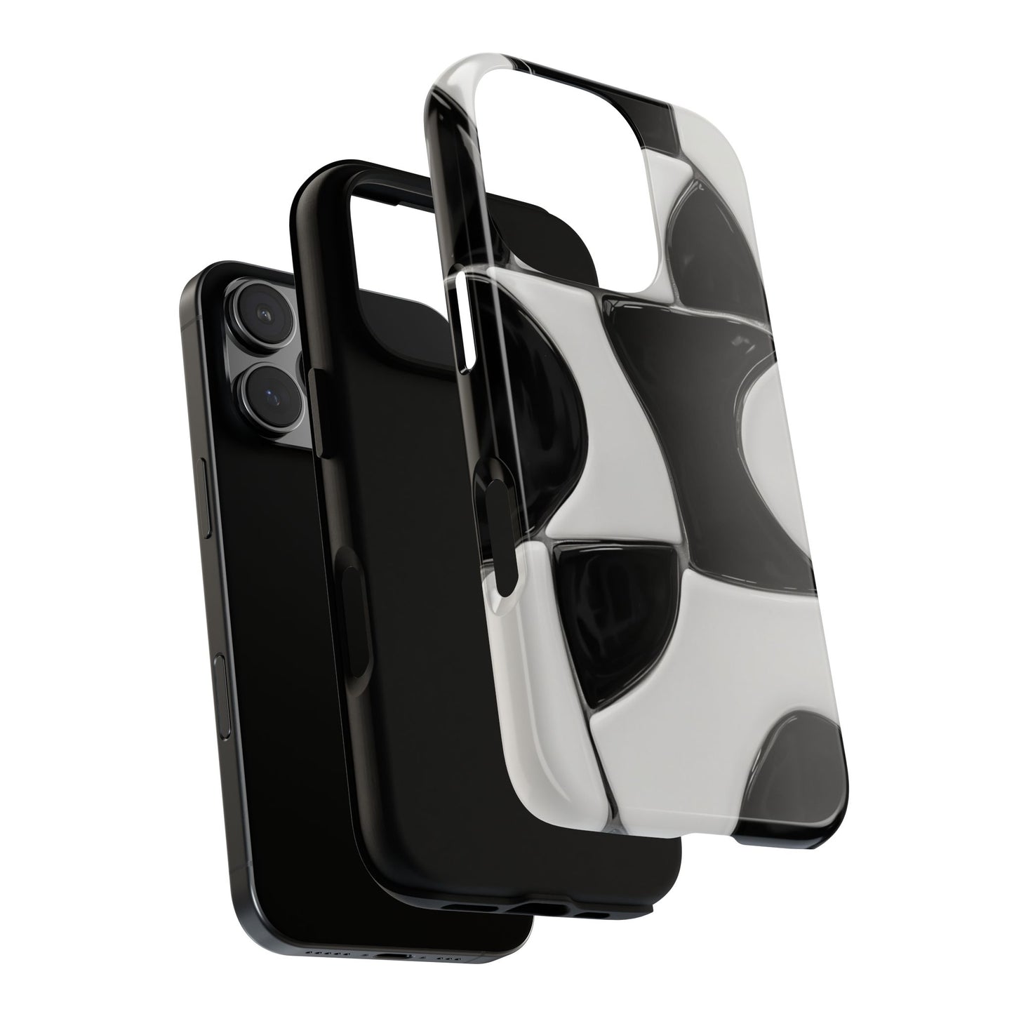 Black & White Abstract Pattern Tough Phone Case