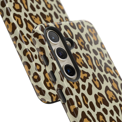 Leopard Print Tough Phone Case — Durable Protective Animal Print Case