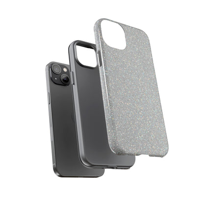 Glitter Silver Tough Phone Case — Sparkling Protective Phone Case
