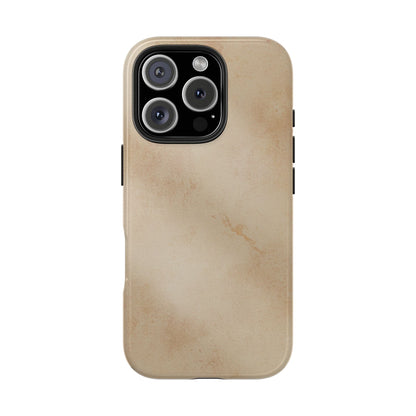 Tough Phone Case — Vintage Beige Marble Protective Phone Cover