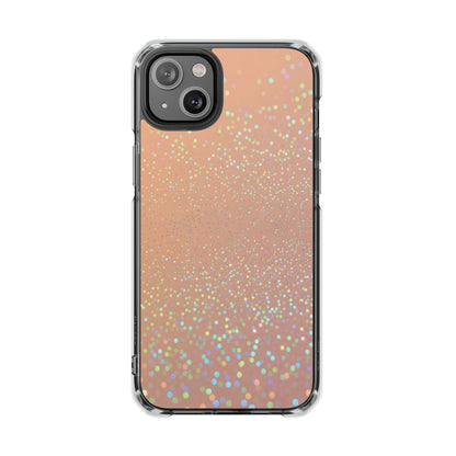 Holographic Rose Gold Glitter Clear Magnetic Phone Case