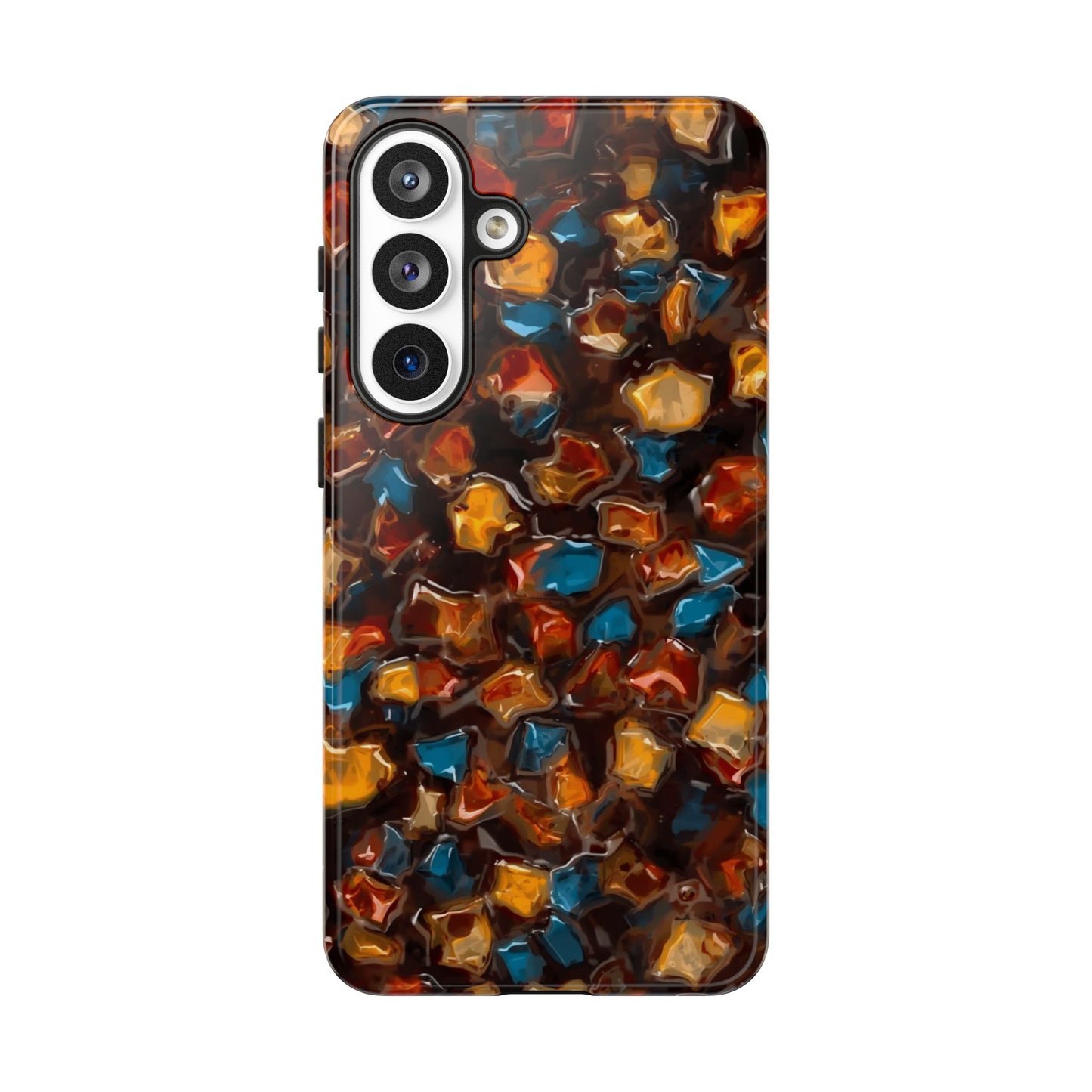 Phone Case - Amber Tortoiseshell Mosaic Protective Cover
