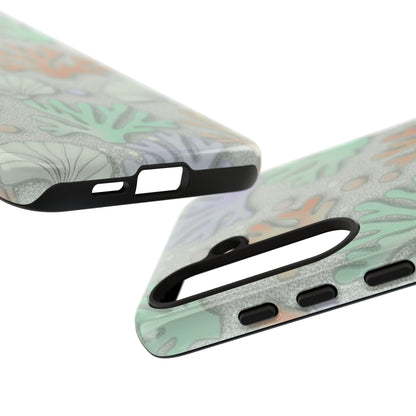 Pastel Coral Reef Tough Phone Case – Sea Shell & Coral Pattern Durable Protector