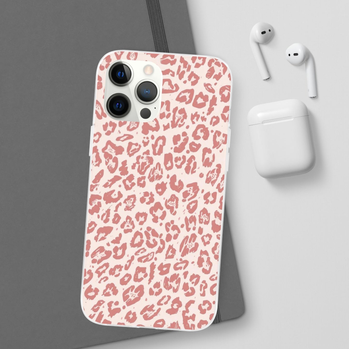 Pink Leopard Print Phone Case – Slim Flexible Protective Cover
