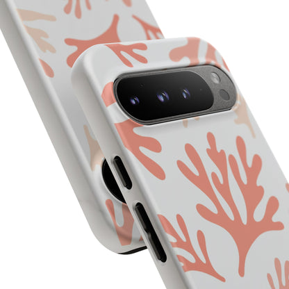 Coral Reef Pattern Tough Phone Case — Pink Beachy Protective Cover