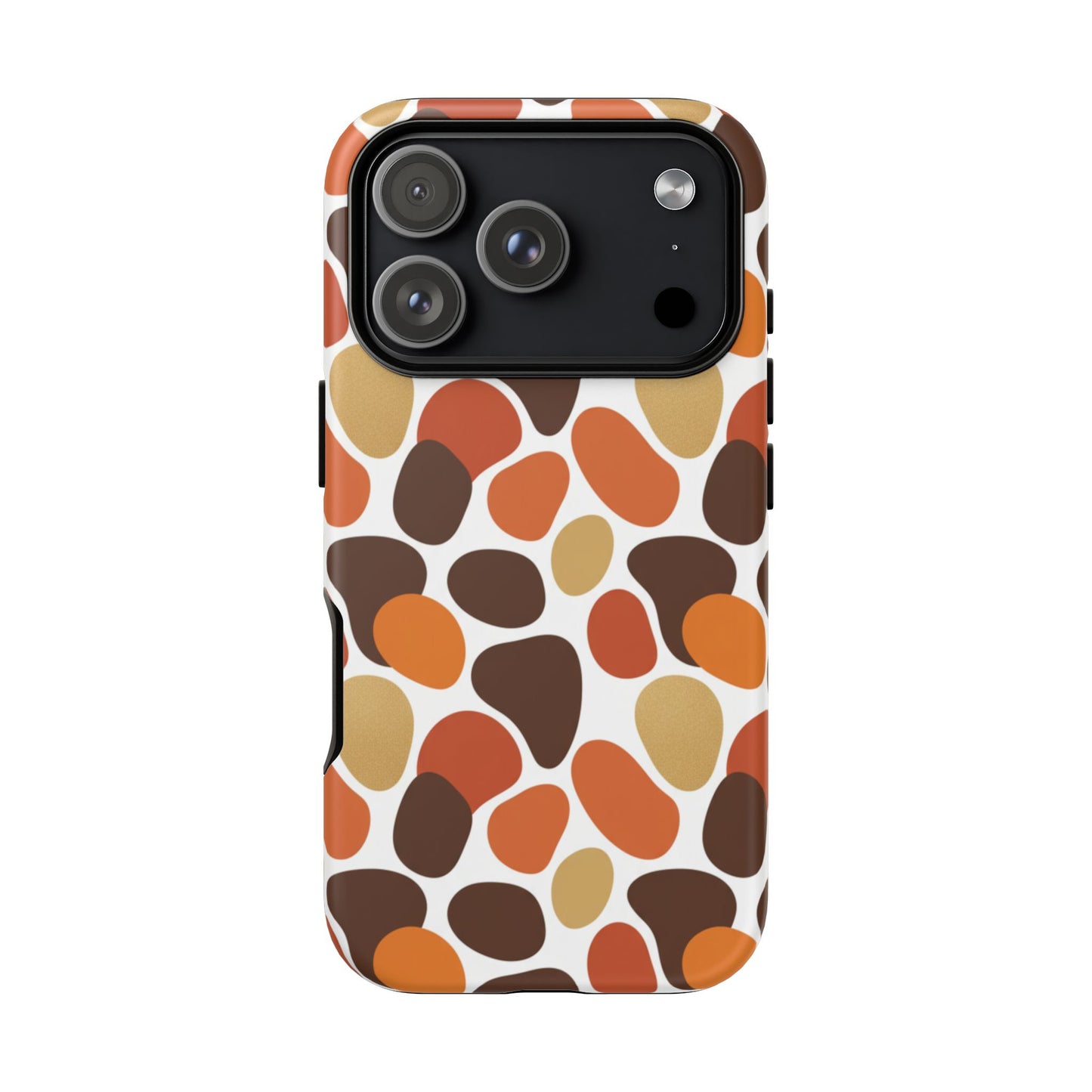Phone Case — Retro Pebble Pattern in Warm Autumn Colors