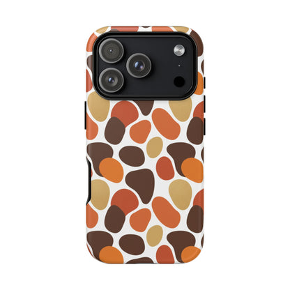 Phone Case — Retro Pebble Pattern in Warm Autumn Colors