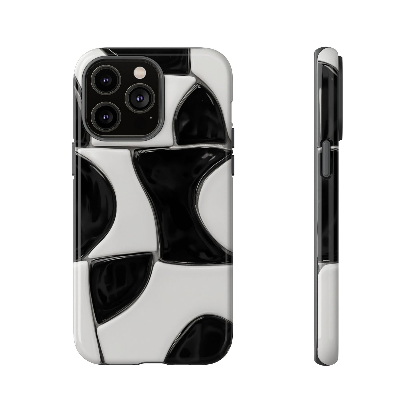 Black & White Abstract Pattern Tough Phone Case