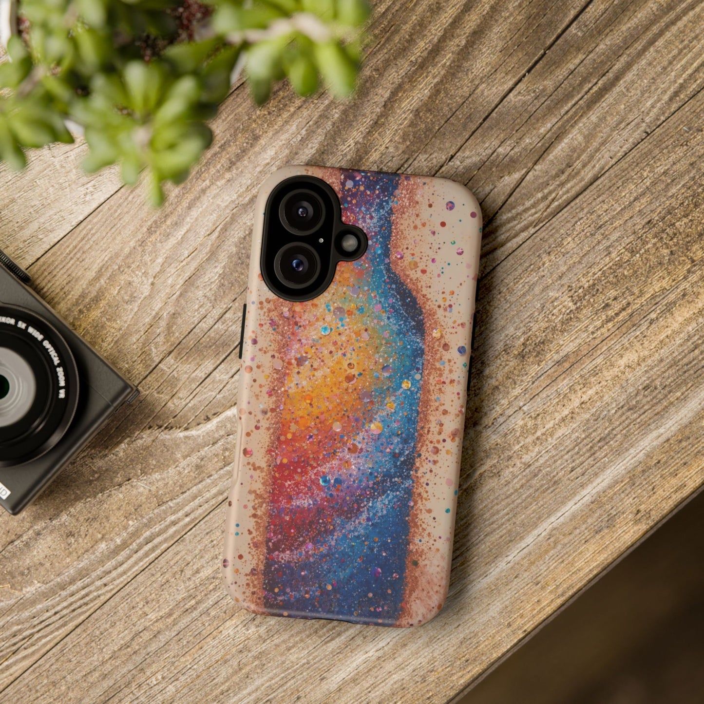 Galaxy Bottle Tough Phone Case — Colorful Nebula Splash iPhone Cover