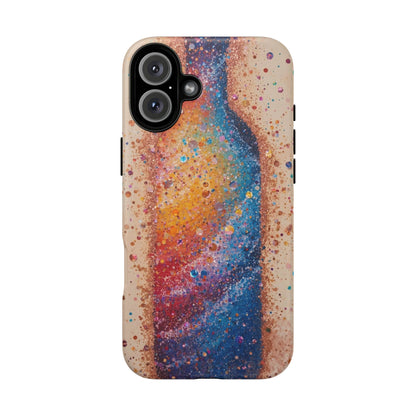 Galaxy Bottle Tough Phone Case — Colorful Nebula Splash iPhone Cover