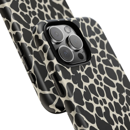 Black and White Cowhide Phone Case — Protective Tough Case