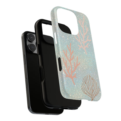 Seafoam Sparkle Phone Case – Coral & Seashell Tough Case