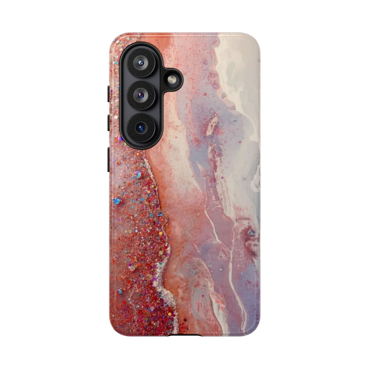 Marbled Rose Gold Galaxy Phone Case — Protective Tough Case