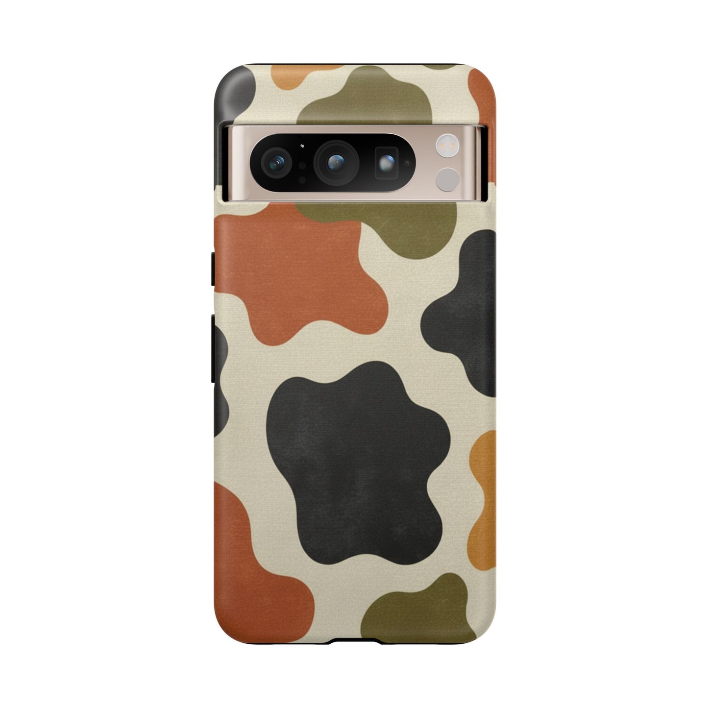 Retro Abstract Camouflage Phone Case — Earth Tone Tough Case