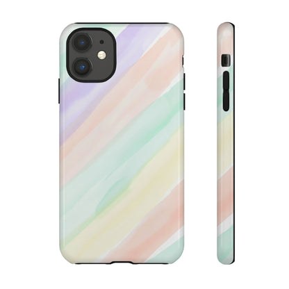 Pastel Watercolor Stripe Tough Phone Case