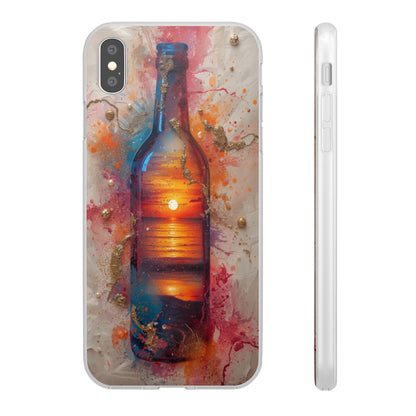 Copy of Floral Holographic Phone Case — Iridescent Leaves & Flowers Flexi Case