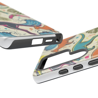 Tough Cases — Colorful Surfing Kangaroo Phone Case