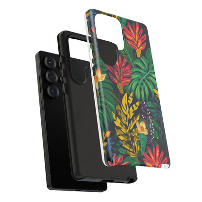 Tropical Floral Phone Case — Vibrant Jungle Leaf Protective Cover