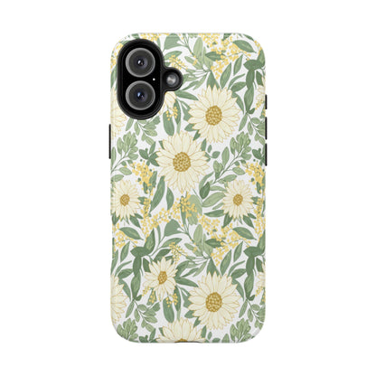 Daisy Meadow Tough Phone Case — Floral Protective Phone Cover
