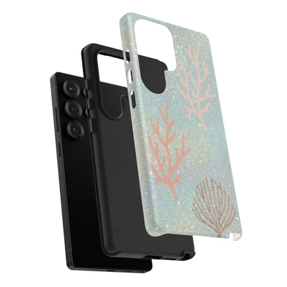 Seafoam Sparkle Phone Case – Coral & Seashell Tough Case