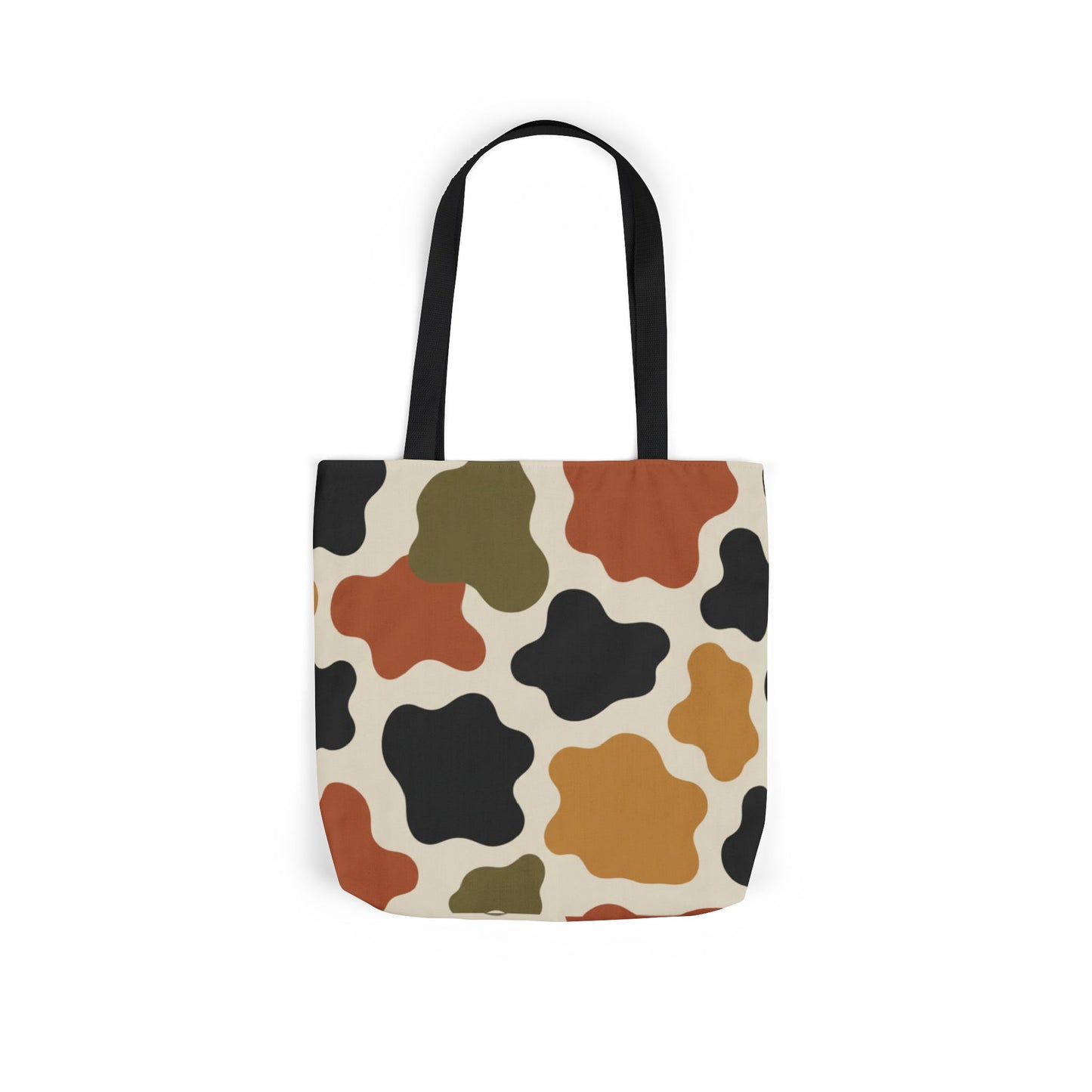 Abstract Earth-Tone Pattern Canvas Tote Bag