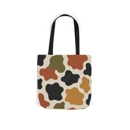 Abstract Earth-Tone Pattern Canvas Tote Bag