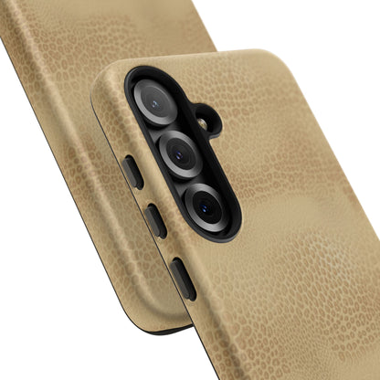 Tan Distressed Leather Texture Phone Case — Rugged Protective iPhone Cover