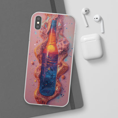 Phone Case — Surreal Sunset Bottle Art Flexible Protective Cover