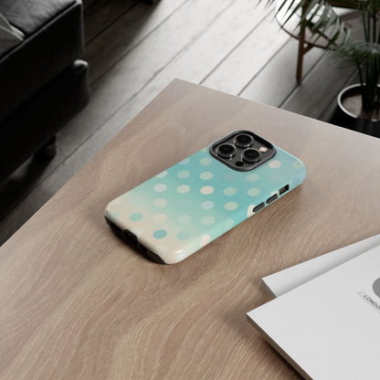 Abstract Palm Tough Phone Case — Minimal Coastal Blue Protective Cover