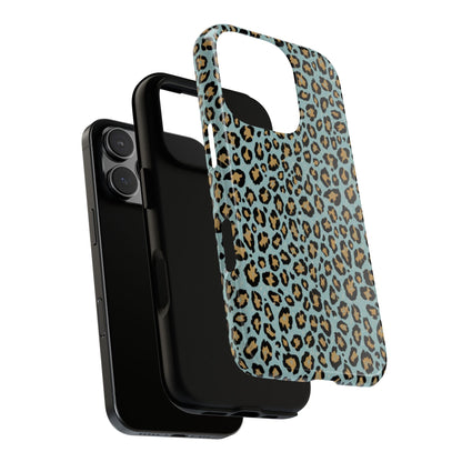 Leopard Print Tough Phone Case - Blue Cheetah Protective Cover