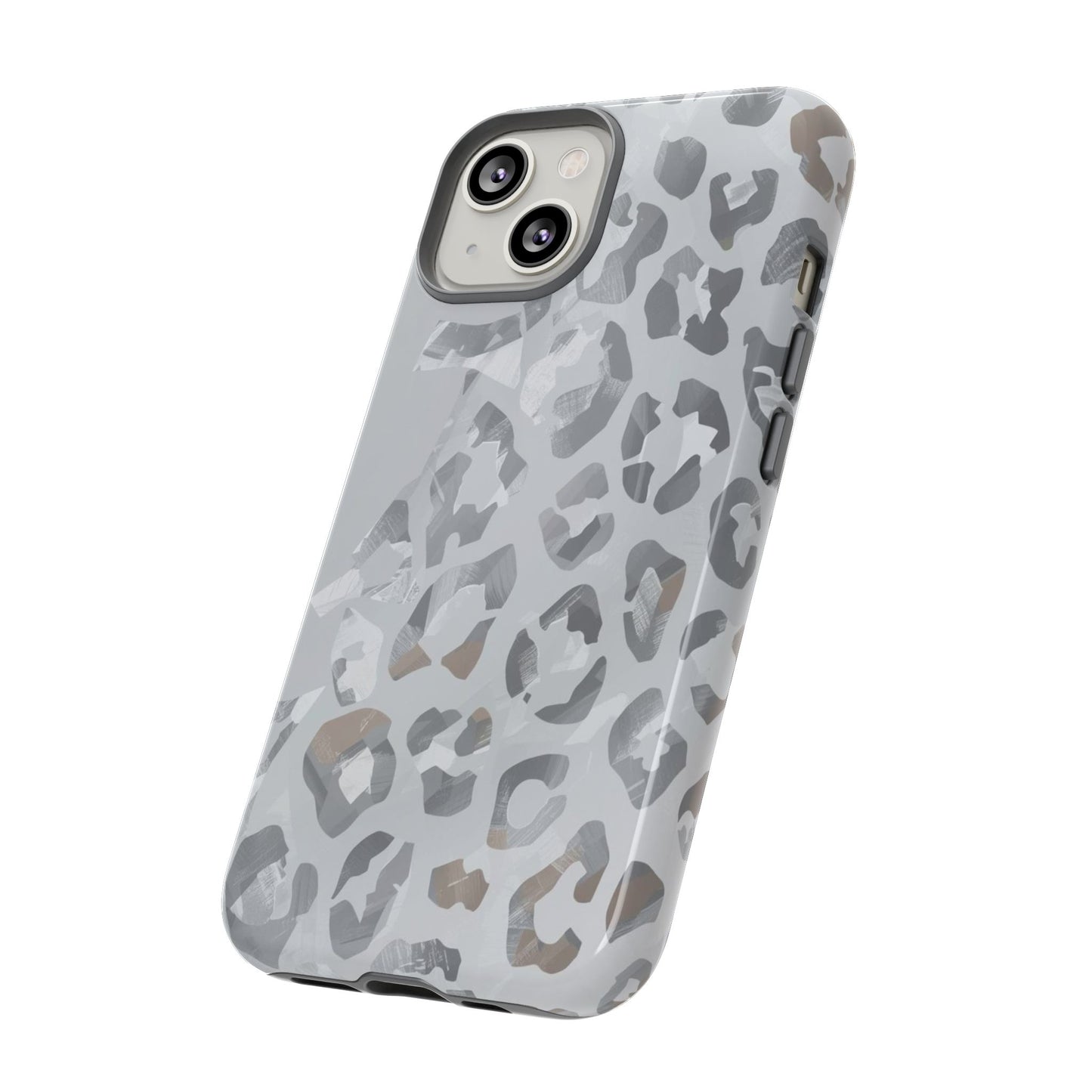 Silver Leopard Tough Phone Case