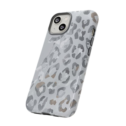 Silver Leopard Tough Phone Case