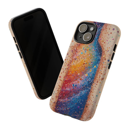 Galaxy Bottle Tough Phone Case — Colorful Nebula Splash iPhone Cover