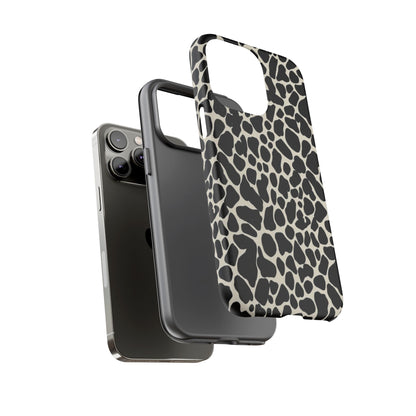 Black and White Cowhide Phone Case — Protective Tough Case