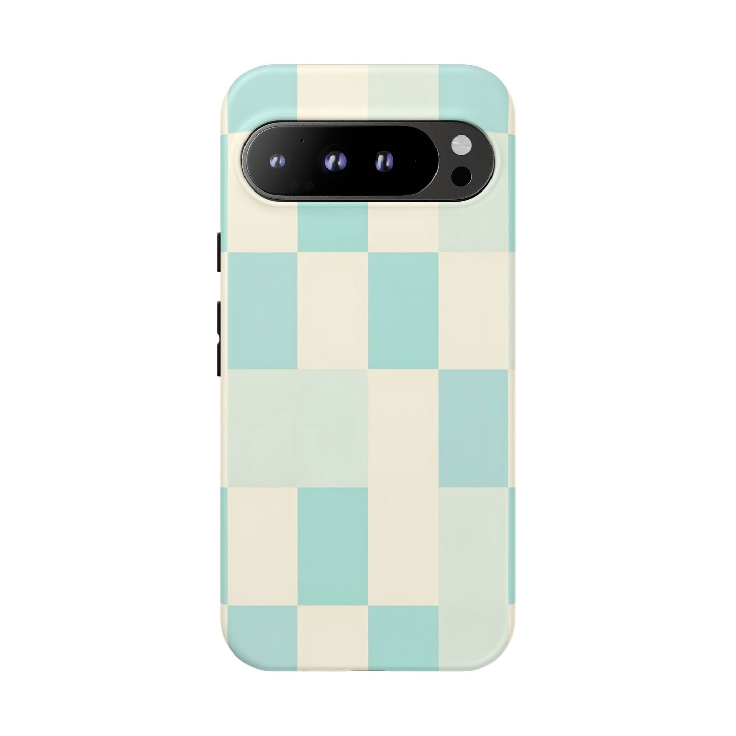 Pastel Checkerboard Tough Case – Mint & Cream Protective Phone Cover