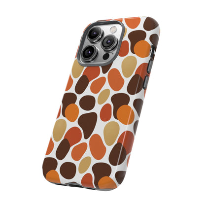 Phone Case — Retro Pebble Pattern in Warm Autumn Colors