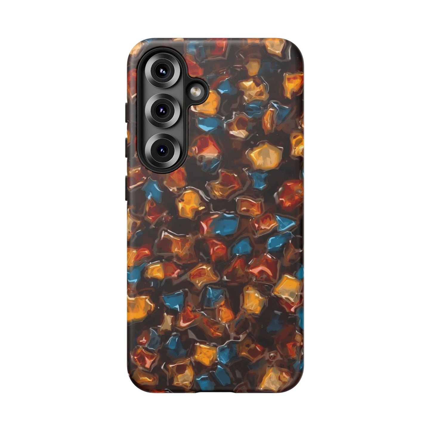 Phone Case - Amber Tortoiseshell Mosaic Protective Cover