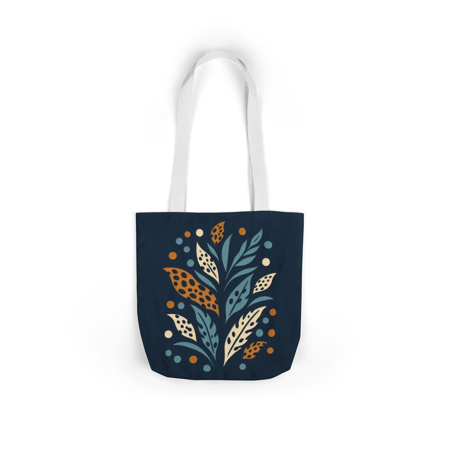 Boho Leaves Canvas Tote Bag, Great for Shopping, Beach Days, Gifts, Festivals, and Everyday Use